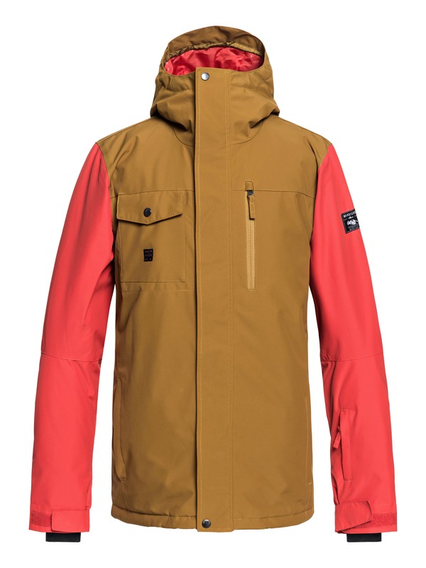 quiksilver, Mission - Snow Jacket for Men, GOLDEN BROWN (cpd0) 0 Mission - Snow Jacket for Men Brown EQYTJ03185 Quiksilver