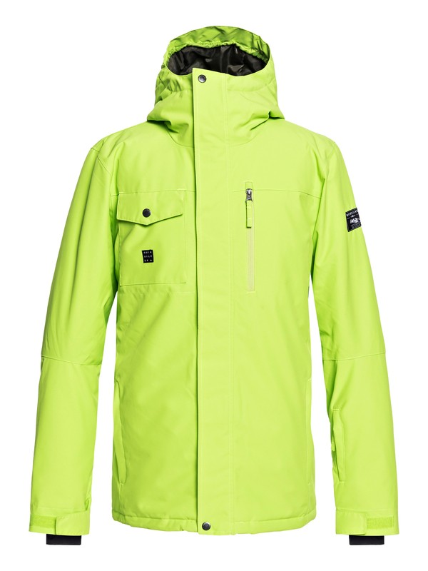 quiksilver, Mission - Chaqueta Para Nieve para Hombre, LIME GREEN (gkc0) 0 Mission - Chaqueta Para Nieve para Hombre Verde EQYTJ03185 Quiksilver