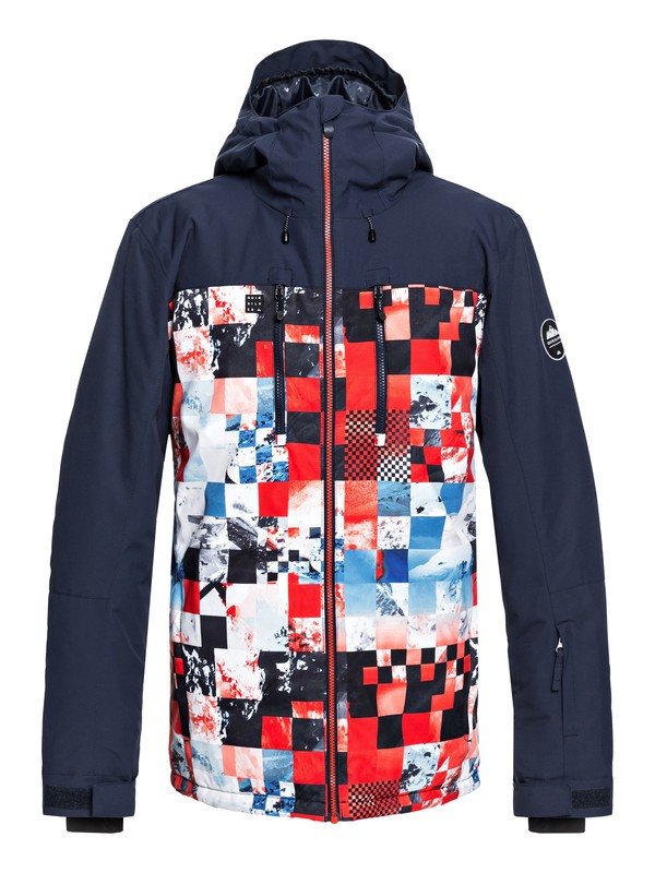 quiksilver, Mission Block - Snow Jacket for Men, FLAME SCARLETT_MONEY TIME (rpz1) 0 Mission Block - Snow Jacket for Men Red EQYTJ03187 Quiksilver