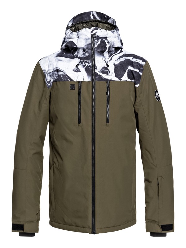 quiksilver, Mission Block Snow Jacket, WHITE_HIGHLINE (wbk3) 0 Mission Block Snow Jacket White EQYTJ03187 Quiksilver