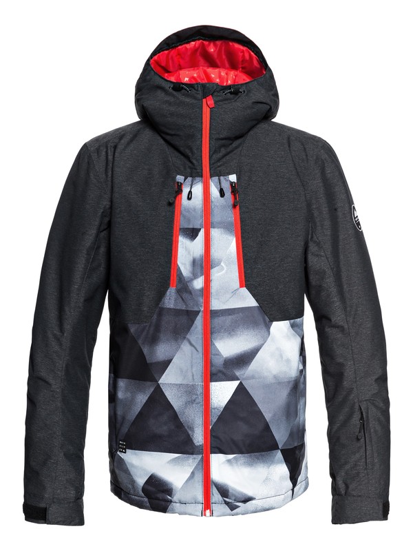 quiksilver, Mission Plus - Snow Jacket for Men, GREY_STRETCH UNIVERSE (kpg3) 0 Mission Plus - Snow Jacket for Men Black EQYTJ03189 Quiksilver