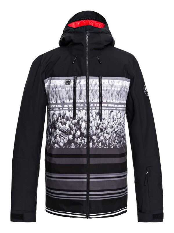 quiksilver, Mission Block - Snow Jacket for Men, BLACK_ALPIN (kvj2) 0 Mission Block - Snow Jacket for Men Black EQYTJ03194 Quiksilver