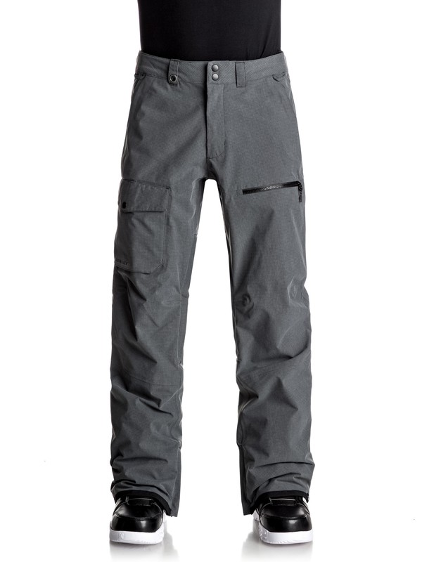 quiksilver, Utility Snow Pants, DARK SHADOW (krp0) 0 Utility Snow Pants Black EQYTP03059 Quiksilver
