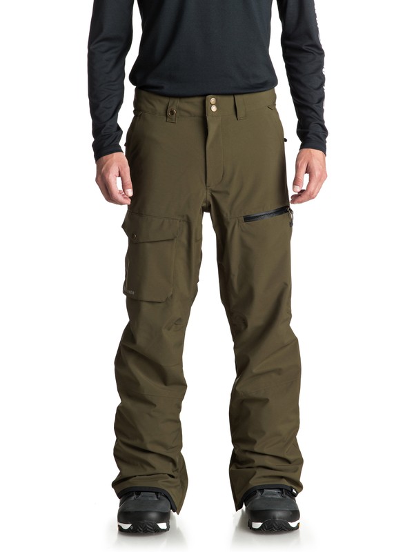 quiksilver, Utility Snow Pants, GRAPE LEAF (cre0) 0 Utility Snow Pants Brown EQYTP03081 Quiksilver