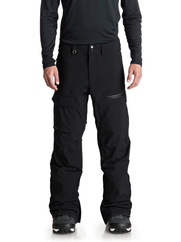 quiksilver, Utility Snow Pants, BLACK (kvj0) 0 Utility Snow Pants Black EQYTP03081 Quiksilver