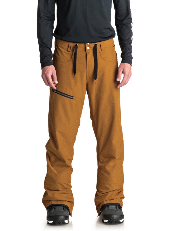 quiksilver, Forest Oak Snow Pants, GOLDEN BROWN (cpd0) 0 Forest Oak Snow Pants Brown EQYTP03084 Quiksilver