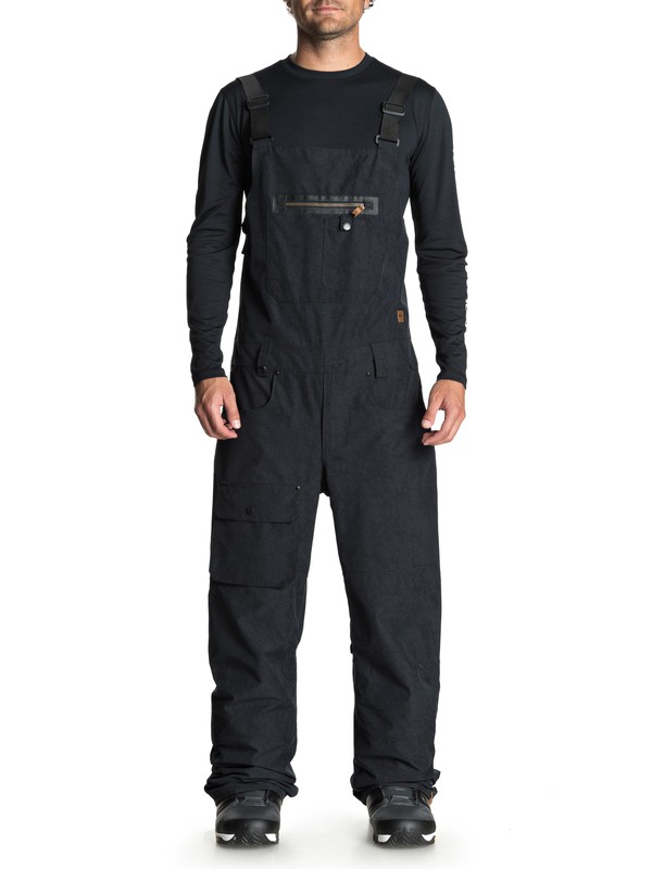 quiksilver, Found Snow Bib Pants, BLACK (kvj0) 0 Found Snow Bib Pants Black EQYTP03085 Quiksilver