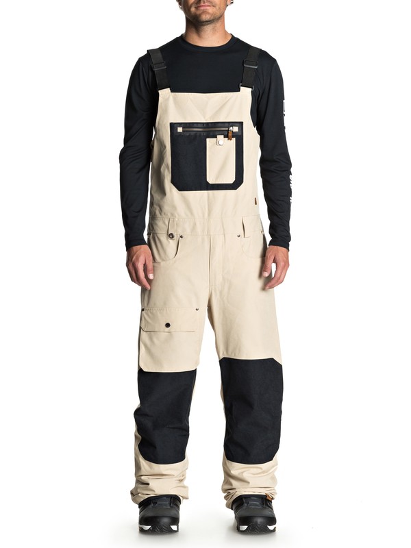 quiksilver, Found Snow Bib Pants, MOJAVE DESERT (tgl0) 0 Found Snow Bib Pants Beige EQYTP03085 Quiksilver