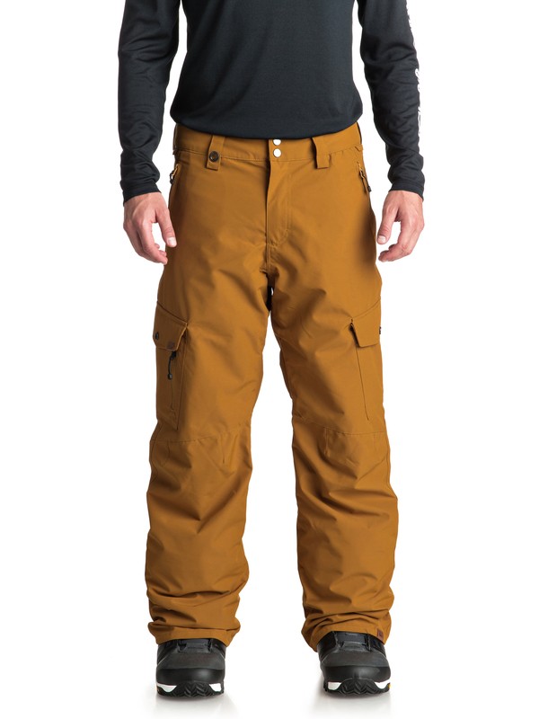 quiksilver, Porter Snow Pants, GOLDEN BROWN (cpd0) 0 Porter Snow Pants Brown EQYTP03087 Quiksilver