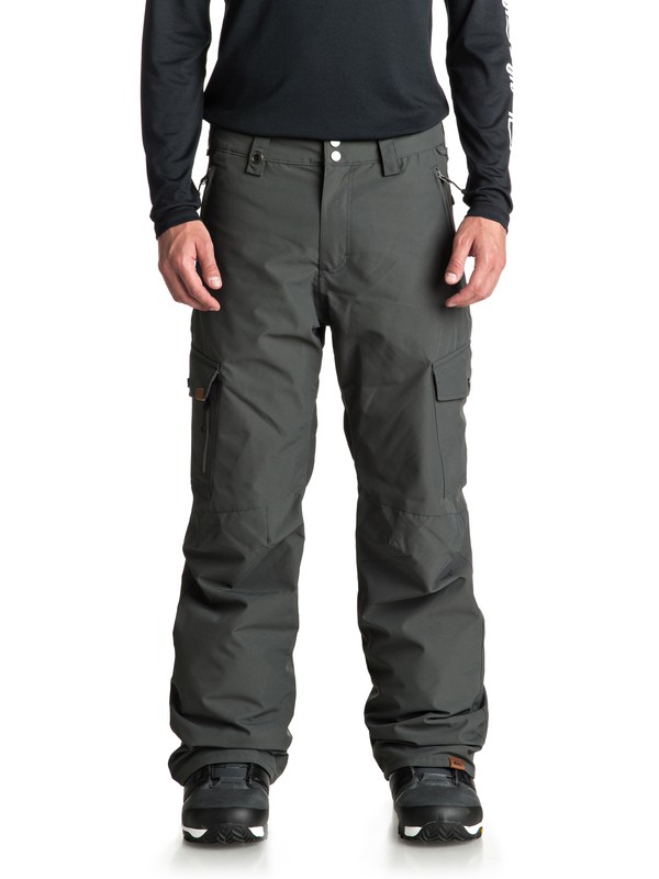 quiksilver, Porter Snow Pants, DARK SHADOW (krp0) 0 Porter Snow Pants Black EQYTP03087 Quiksilver