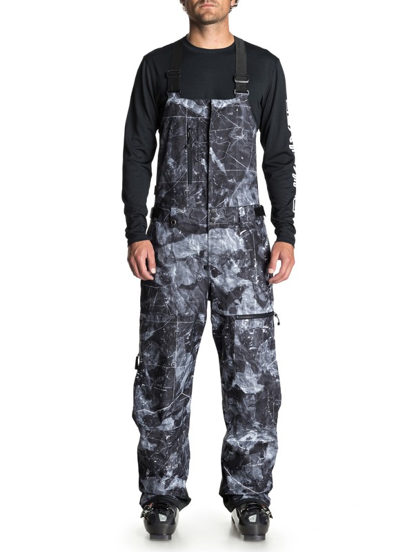 quiksilver, Stratus Snow Bib Pants, BLACK_TANNENBAUM (kvj8) 0 Stratus Snow Bib Pants Black EQYTP03091 Quiksilver