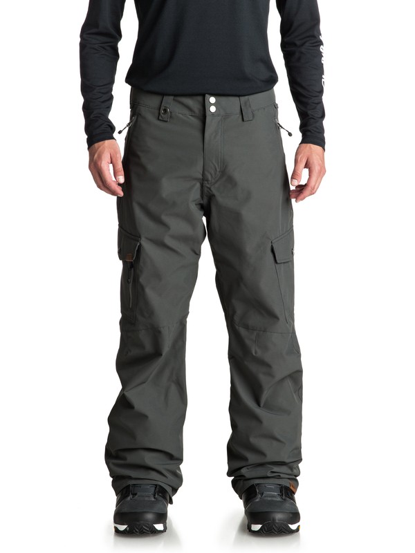 quiksilver, Porter Shell Snow Pants, DARK SHADOW (krp0) 0 Porter Shell Snow Pants Black EQYTP03097 Quiksilver