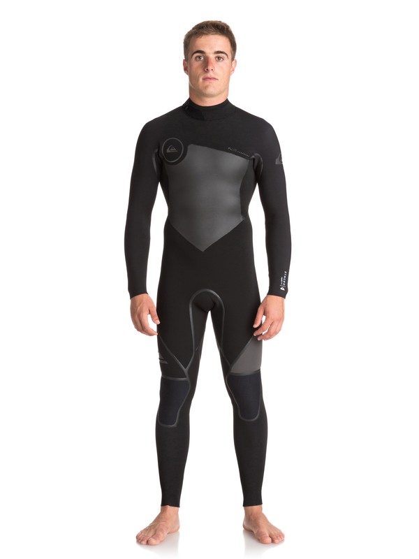 quiksilver, 4/3mm Syncro Plus - Back Zip Wetsuit, BLACK/ JET BLACK (xkkk) 0 4/3mm Syncro Plus - Back Zip Wetsuit Schwarz EQYW103043 Quiksilver