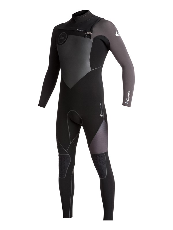 quiksilver, 4/3mm Highline Plus - Chest Zip Wetsuit, BLACK/ JET BLACK (xkkk) 0 4/3mm Highline Plus - Chest Zip Wetsuit Black EQYW103047 Quiksilver