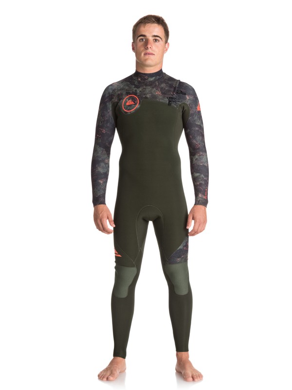 quiksilver, 5/4/3mm Syncro Series - GBS Neoprenanzug mit Chest Zip für Männer, DARK IVY/ CAMO/ SHRIMP PINK (xgcn) 0 5/4/3mm Syncro Series - GBS Neoprenanzug mit Chest Zip für Männer Grün EQYW103066 Quiksilver