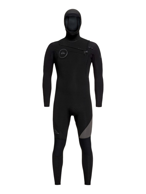 quiksilver, 5/4/3mm Syncro Series Hooded Chest Zip GBS Wetsuit, BLACK/ JET BLACK (xkkk) 0 5/4/3mm Syncro Series Hooded Chest Zip GBS Wetsuit Black EQYW203005 Quiksilver