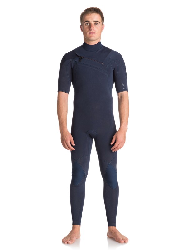quiksilver, 2mm Quiksilver Originals Monochrome - Short Sleeve Chest Zip Wetsuit for Men, NAVY (bte0) 0 2mm Quiksilver Originals Monochrome - Short Sleeve Chest Zip Wetsuit for Men Blue EQYW303008 Quiksilver