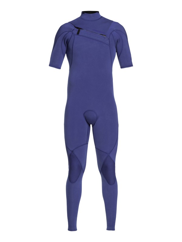 quiksilver, 2/2mm Highline Ltd Monochrome Short Sleeve Chest Zip Wetsuit, NITE BLUE (byd0) 0 2/2mm Highline Ltd Monochrome Short Sleeve Chest Zip Wetsuit Blue EQYW303010 Quiksilver
