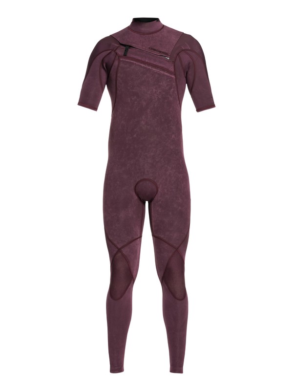 quiksilver, 2/2mm Highline Ltd Monochrome - Short Sleeve Chest Zip Wetsuit for Men, WINE (mqm0) 0 2/2mm Highline Ltd Monochrome - Short Sleeve Chest Zip Wetsuit for Men Pink EQYW303010 Quiksilver