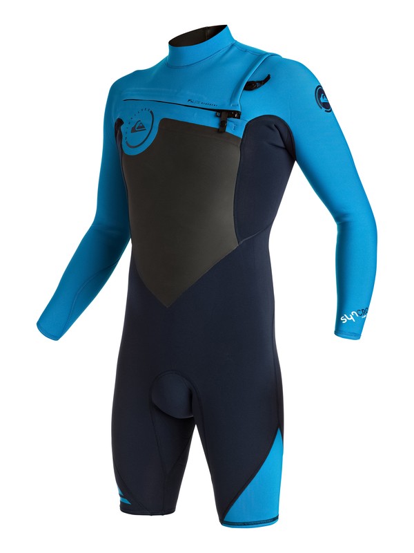 quiksilver, Syncro 2/2mm - Springsuit manches longues zip poitrine, NAVY BLAZER (byj0) 0 Syncro 2/2mm - Springsuit manches longues zip poitrine EQYW403002 Quiksilver