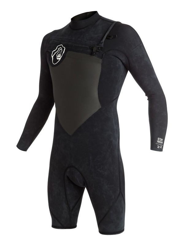 quiksilver, High Dye 2/2mm - Springsuit met Lang Mouw en Borstrits, BLACK (kvj0) 0 High Dye 2/2mm - Springsuit met Lang Mouw en Borstrits Black EQYW403003 Quiksilver