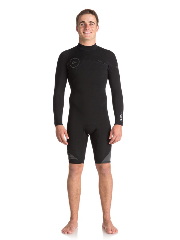 quiksilver, 2/2mm Syncro Series - Springsuit manches longues back zip, BLACK/ BLACK/ JET BLACK (xkkk) 0 2/2mm Syncro Series - Springsuit manches longues back zip Noir EQYW403005 Quiksilver
