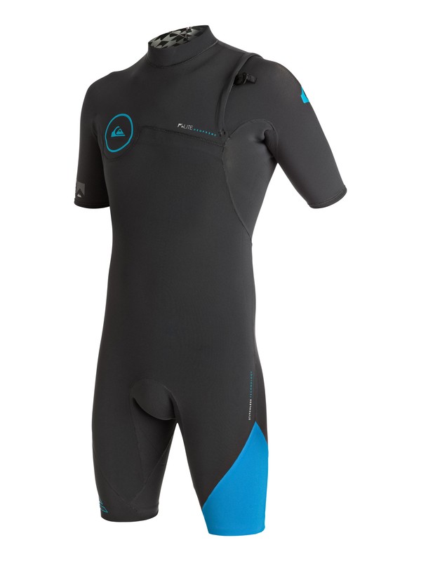 quiksilver, Highline Zipperless 2/2mm - Zipperless Springsuit, GRAPHITE/ CYAN (xkkb) 0 Highline Zipperless 2/2mm - Zipperless Springsuit Black EQYW503000 Quiksilver