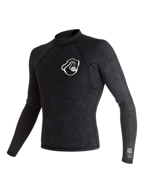 quiksilver, 1mm High Dye - Neo Top a maniche lunghe da Uomo, BLACK (kvj0) 0 1mm High Dye - Neo Top a maniche lunghe da Uomo Black EQYW803006 Quiksilver