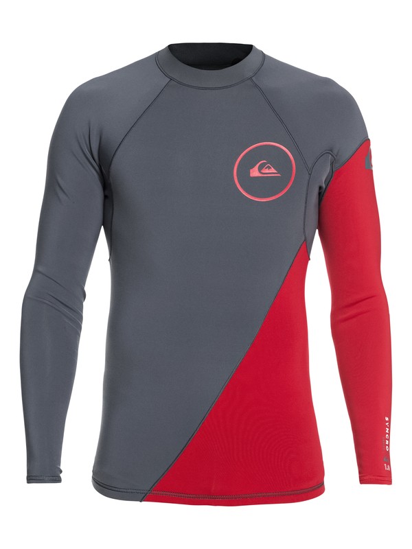 quiksilver, 1mm Syncro Series - Top de manga larga de neopreno para surf para Hombre, ASH/GRAPHITE (xccb) 0 1mm Syncro Series - Top de manga larga de neopreno para surf para Hombre Marrón EQYW803007 Quiksilver