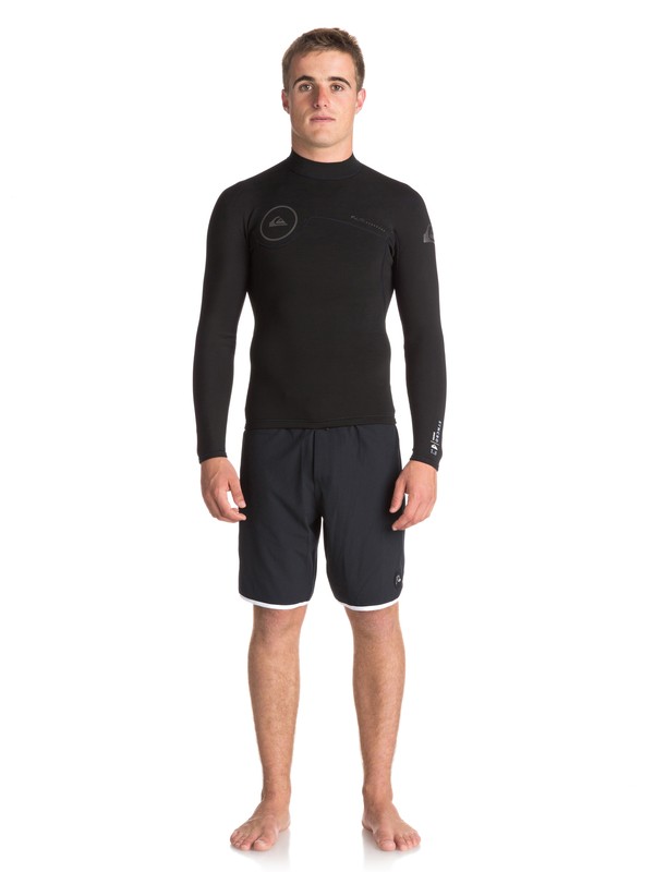 quiksilver, 1.5mm Syncro Series - 1/4 Back Zip FLT Wetsuit Top for Men, BLACK (kva0) 0 1.5mm Syncro Series - 1/4 Back Zip FLT Wetsuit Top for Men Black EQYW803011 Quiksilver