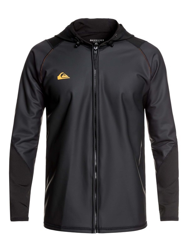 quiksilver, Waterman Paddle Long Sleeve Hooded Paddle Jacket, BLACK (kvj0) 0 Waterman Paddle Long Sleeve Hooded Paddle Jacket Black EQYW803020 Quiksilver