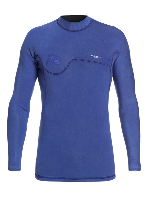 quiksilver, 1.5mm Highline Limited Monochrome Long Sleeve Neoprene Surf Top, NITE BLUE (byd0) 0 1.5mm Highline Limited Monochrome Long Sleeve Neoprene Surf Top Blue EQYW803021 Quiksilver