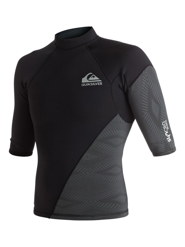 quiksilver, 1mm Syncro New Wave - Neo Top a maniche corte da Uomo, BLACK (kvj0) 0 1mm Syncro New Wave - Neo Top a maniche corte da Uomo Black EQYW903001 Quiksilver