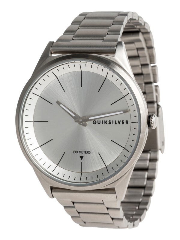 quiksilver, Bienville Metal - Reloj Analógico para Hombre, SILVER (sja0) 0 Bienville Metal - Reloj Analógico para Hombre Gris EQYWA03013 Quiksilver