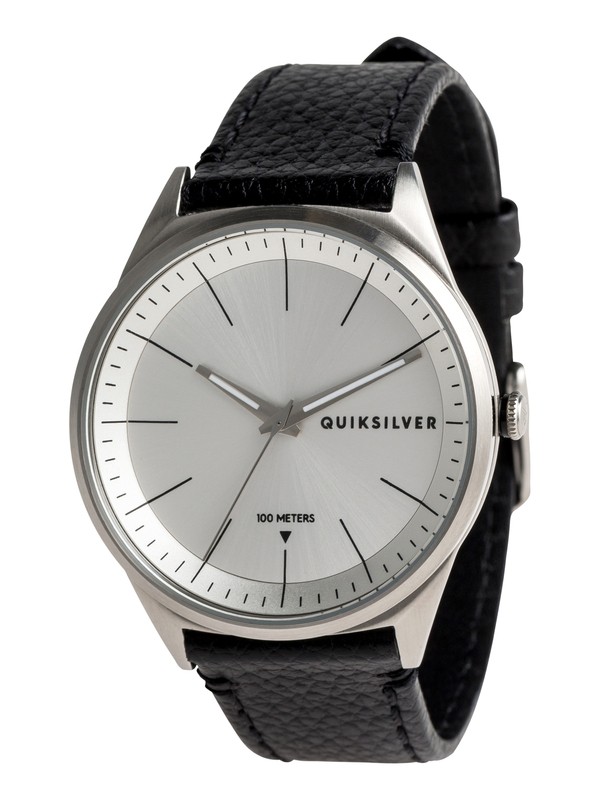quiksilver, Bienville Leather - Reloj Analógico para Hombre, SILVER (sja0) 0 Bienville Leather - Reloj Analógico para Hombre Gris EQYWA03014 Quiksilver