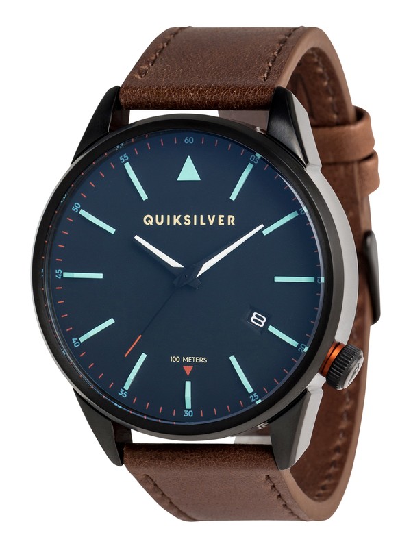 quiksilver, The Timebox Leather - Montre analogique pour Homme, BLACK (kvj0) 0 The Timebox Leather - Montre analogique pour Homme Noir EQYWA03024 Quiksilver