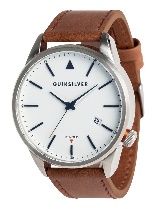 quiksilver, The Timebox Leather - Montre analogique pour Homme, SILVER (sja0) 0 The Timebox Leather - Montre analogique pour Homme Gris EQYWA03024 Quiksilver