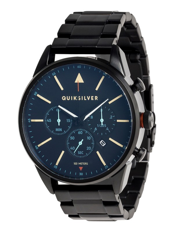 quiksilver, The Timebox Chrono Metal - Reloj Analógico para Hombre, BLACK (kvj0) 0 The Timebox Chrono Metal - Reloj Analógico para Hombre Negro EQYWA03025 Quiksilver