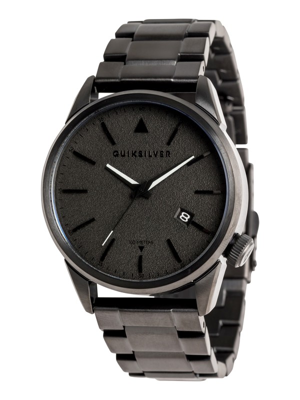 quiksilver, The Timebox 42 Metal - Montre analogique pour Homme, BLACK/ DARK GUN/ BLACK (xkkk) 0 The Timebox 42 Metal - Montre analogique pour Homme Noir EQYWA03028 Quiksilver