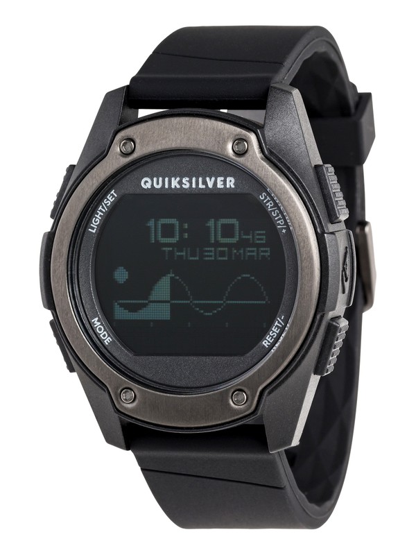 quiksilver, Stringer Tide Digital Watch, BLACK/BLACK/BLACK (xkkk) 0 Stringer Tide Digital Watch EQYWD03005 Quiksilver