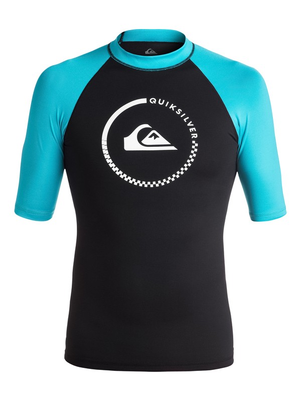 quiksilver, Lock Up - Surf tee, SCUBA BLUE/BLACK (xbbk) 0 Lock Up - Surf tee EQYWR03011 Quiksilver