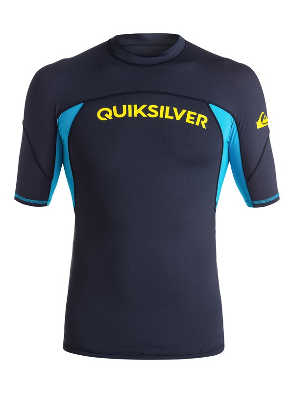 quiksilver, Performer Rashguard, NAVY BLAZER/HAWAIIAN BLUE (xbbb) 0 Performer Rashguard Blue EQYWR03014 Quiksilver
