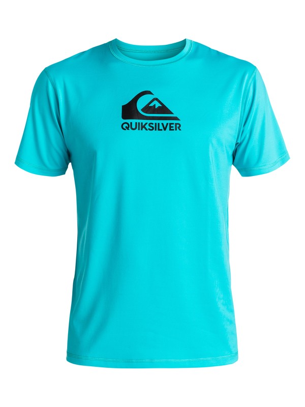 quiksilver, Solid Streak - Short Sleeve Rash Vest, SCUBA BLUE (blj0) 0 Solid Streak - Short Sleeve Rash Vest EQYWR03022 Quiksilver