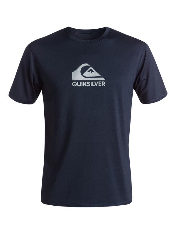 quiksilver, Solid Streak - Short Sleeve Rash Vest, NAVY BLAZER (byj0) 0 Solid Streak - Short Sleeve Rash Vest EQYWR03022 Quiksilver