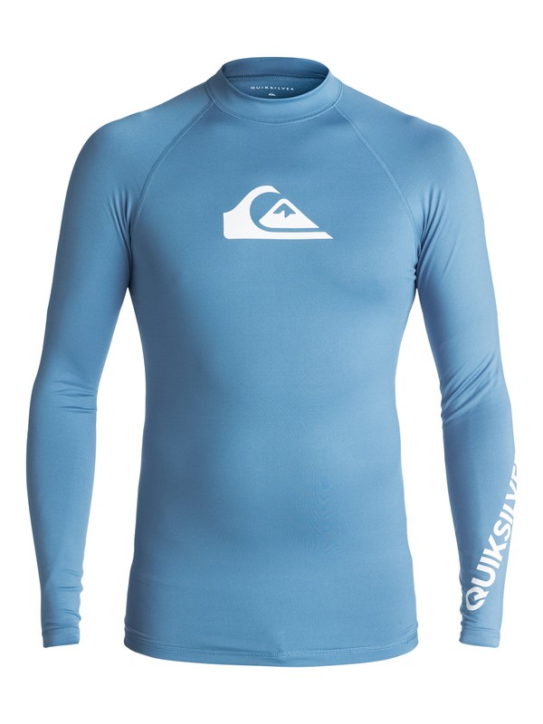 quiksilver, All Time - Lycra manches longues UPF 50 pour Homme, CENDRE BLUE (bll0) 0 All Time - Lycra manches longues UPF 50 pour Homme Bleu EQYWR03034 Quiksilver