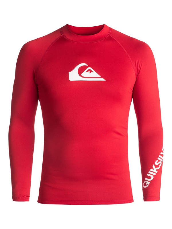 quiksilver, All Time - Langarm UPF 50 Rash Vest, QUIK RED (rqr0) 0 All Time - Langarm UPF 50 Rash Vest Rot EQYWR03034 Quiksilver