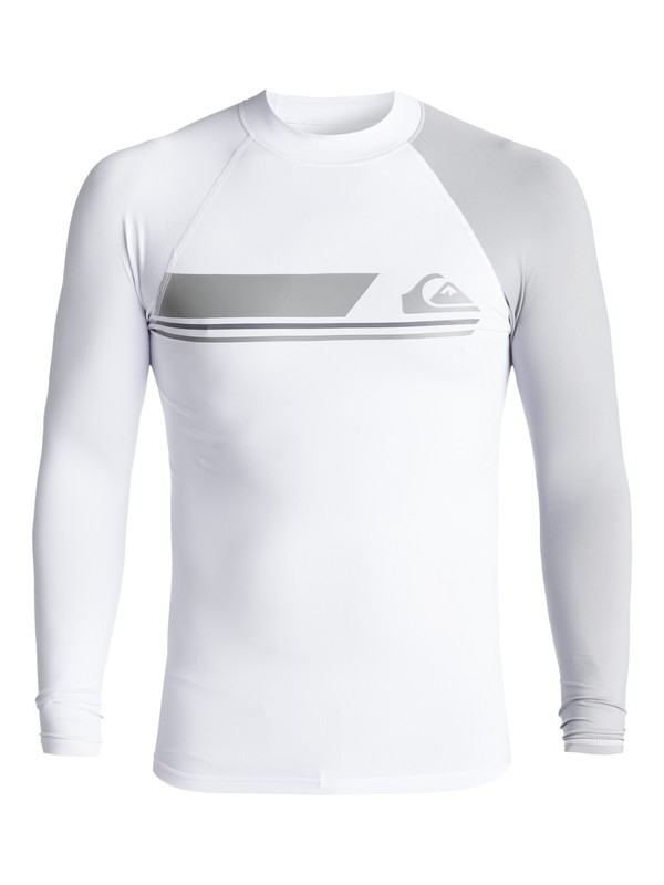 quiksilver, Active - Langarm UPF 50 Rash Vest für Männer, WHITE/SLEET (xwws) 0 Active - Langarm UPF 50 Rash Vest für Männer Weiss EQYWR03072 Quiksilver