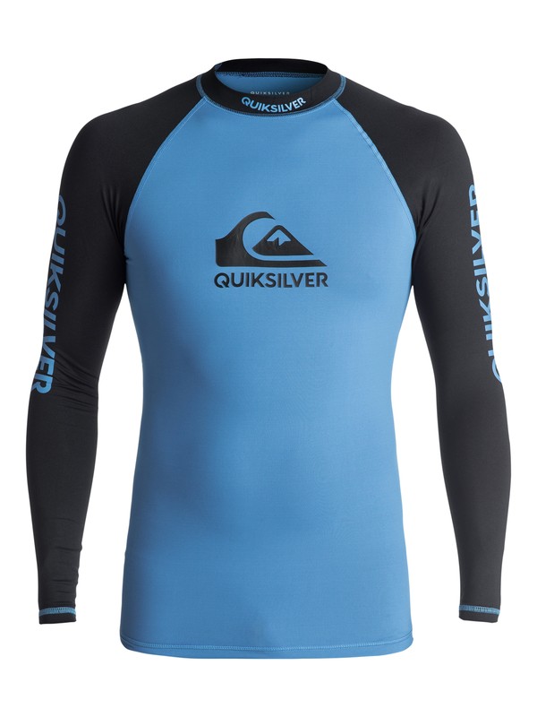quiksilver, On Tour - Langarm UPF 50 Rash Vest für Männer, BRILLIANT BLUE/ BLACK (xbbk) 0 On Tour - Langarm UPF 50 Rash Vest für Männer Blau EQYWR03076 Quiksilver