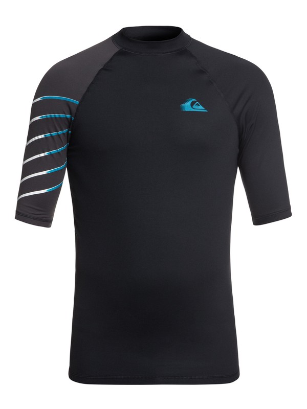 quiksilver, Active Short Sleeve UPF 50 Rash guard, BLACK (kvj0) 0 Active Short Sleeve UPF 50 Rash guard Black EQYWR03112 Quiksilver