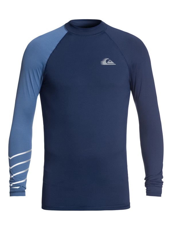 quiksilver, Active - Licra de surf de maga larga UPF 50 para Hombre, BIJOU BLUE (bng0) 0 Active - Licra de surf de maga larga UPF 50 para Hombre Azul EQYWR03113 Quiksilver